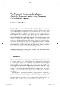 The Nematode Oxidative Stress and Aging in the Nematode Caenorhabditis elegans 6