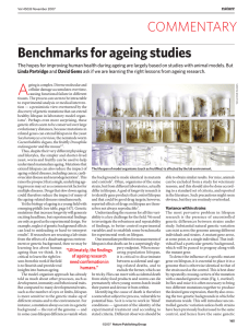Benchmarks for ageing studies