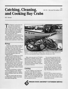 Catching, Cleaning, and Cooking Bay Crabs 750 Revised November 1993