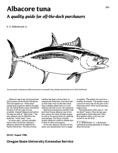 Albacore tuna quality guide for off'the-dock purchasers 25C
