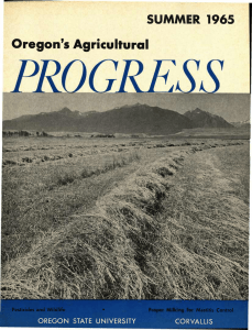 SUMMER 1965 Oregon's Agricultural ii Wl