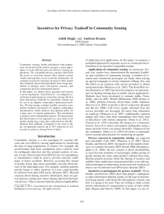Incentives for Privacy Tradeoff in Community Sensing
