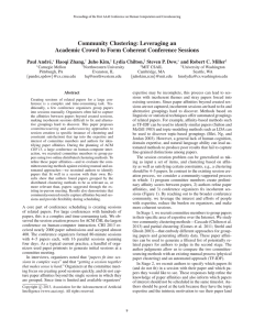 Community Clustering: Leveraging an Academic Crowd to Form Coherent Conference Sessions