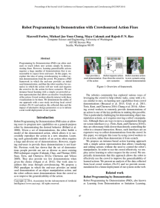 Robot Programming by Demonstration with Crowdsourced Action Fixes