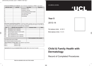 UCL MEDICAL SCHOOL In Placement Multisource Feedback: Clinician name Job title