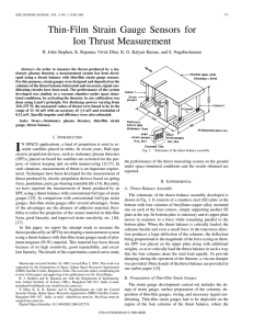 Thin-Film Strain Gauge Sensors for Ion Thrust Measurement