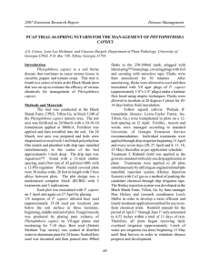 2007 Extension Research Report Disease Management PCAP TRIAL
