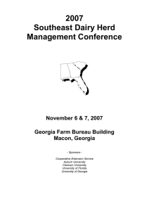 2007 Southeast Dairy Herd Management Conference