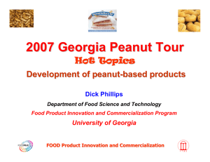 2007 Georgia Peanut Tour Hot Topics  Development of peanut