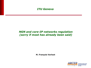 ITU Geneva NGN and core-IP networks regulation 0
