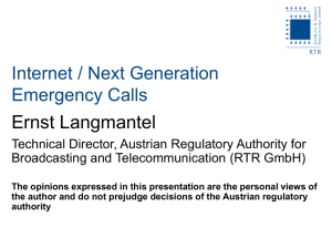 Ernst Langmantel Internet / Next Generation Emergency Calls