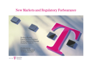 New Markets and Regulatory Forbearance