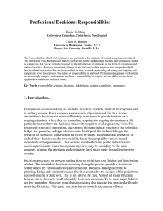 Professional Decisions: Responsibilities  David G. Elms Colin. B. Brown