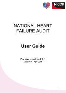 NATIONAL HEART FAILURE AUDIT User Guide