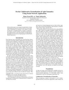 On the Collaborative Formalization of Agile Semantics Using Social Network Applications