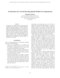 An Interface for Crowd-Sourcing Spatial Models of Commonsense Benjamin Johnston