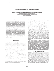 An Abductive Model for Human Reasoning
