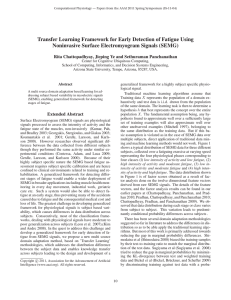 Transfer Learning Framework for Early Detection of Fatigue Using