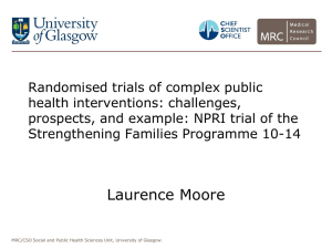 Randomised trials of complex public health interventions: challenges,