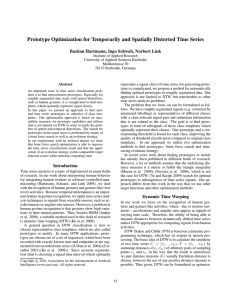 Prototype Optimization for Temporarily and Spatially Distorted Time Series