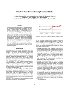 Data-Gov Wiki: Towards Linking Government Data