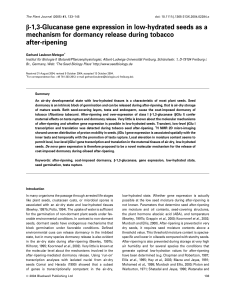 b-1,3-Glucanase gene expression in low-hydrated seeds as a