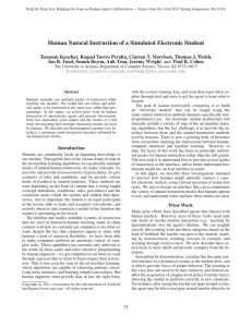 Human Natural Instruction of a Simulated Electronic Student