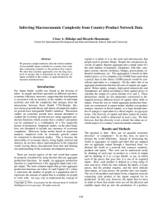 Inferring Macroeconomic Complexity from Country-Product Network Data