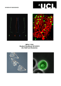 MPhil / PhD Student Handbook 2014/2015 (for Staff and Students)