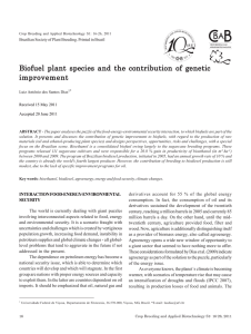 Biofuel plant species and the contribution of genetic
