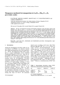 Manganese-mediated ferromagnetism in La Fe Mn Cr