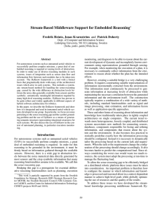 Stream-Based Middleware Support for Embedded Reasoning