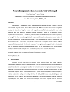 Coupled magnetic field and viscoelasticity of ferrogel