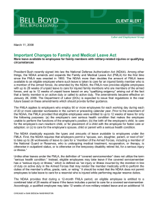 Important Changes to Family and Medical Leave Act