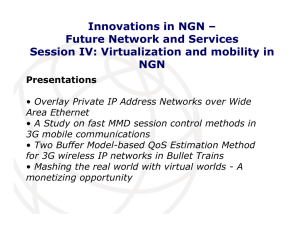 Innovations in NGN – Future Network and Services NGN
