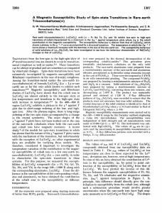 1980 A  Magnetic Susceptibility Study Spin-state Transitions in  Rare-earth