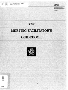 GUIDEBOOK MEETING The FACILITATORS