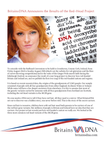 BritainsDNA Announces the Results of the Red-Head Project