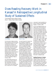 Does Reading Recovery Work in Kansas? A Retrospective Longitudinal Research