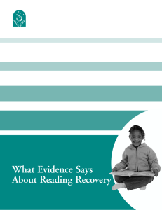 What Evidence Says About Reading Recovery