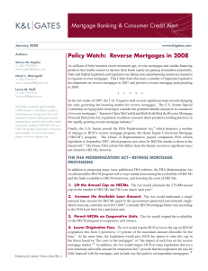 Mortgage Banking &amp; Consumer Credit Alert