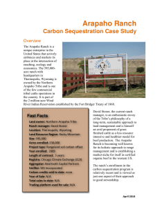 Arapaho Ranch Carbon Sequestration Case Study Overview