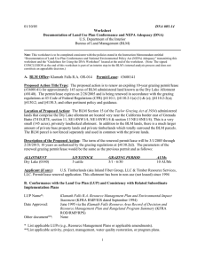 DNA #05-14  U.S. Department of the Interior Bureau of Land Management (BLM)