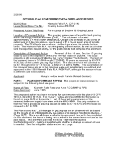 2/25/99 BLM O ffice: Klamath Falls R.A. (OR-014) Lease/Serial Case File No.: