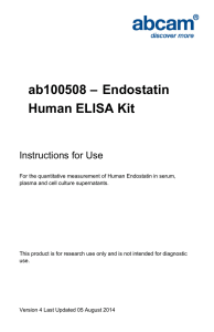 ab100508 – Endostatin Human ELISA Kit Instructions for Use