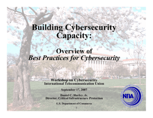 Building Cybersecurity Capacity: Overview of Best Practices for Cybersecurity