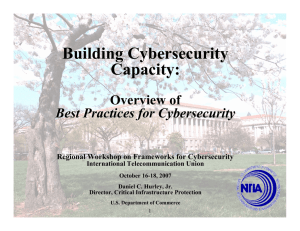 Building Cybersecurity Capacity: Overview of Best Practices for Cybersecurity