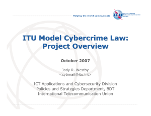 ITU Model Cybercrime Law: Project Overview