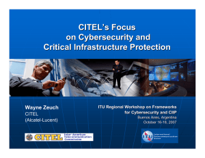CITEL ’ s Focus on Cybersecurity and