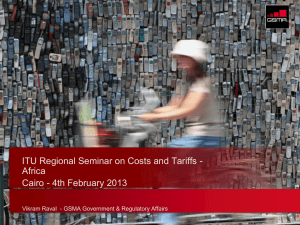 ITU Regional Seminar on Costs and Tariffs - Africa